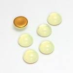 Glass Medium Dome Foiled Cabochon - Round 09MM OPAL YELLOW