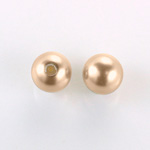 Czech Glass Pearl 1-Hole Ball - 14MM DARK ROSE 70425