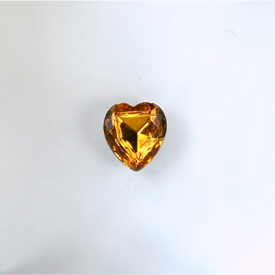 Glass Point Back Foiled Tin Table Cut (TTC) Stone - Heart 06x5MM TOPAZ