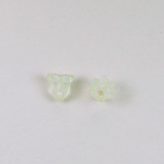 German Plastic Flower with Hole - Bell Shape 09x9MM MATTE LT TOPAZ