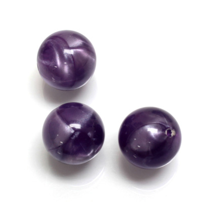 Plastic Moonlite Bead - Smooth Round 14MM MOONLITE LILAC