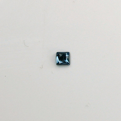 Czech Glass Flat Back Rose Cut Stone - Square 04x4MM MONTANA Foiled