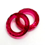 Plastic Faceted Ring 25MM ORIENTAL RUBY