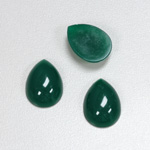 Plastic Flat Back Opaque Cabochon - Pear 18x13MM JADE