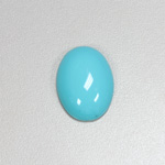 Plastic Flat Back Opaque Cabochon - Oval 25x18MM TURQUOISE