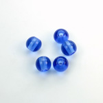 Czech Pressed Glass Large Hole Bead - Round 08MM SAPPHIRE