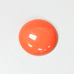 Plastic Flat Back Opaque Cabochon - Round 25MM CORAL