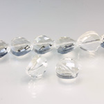 Chinese Cut Crystal Bead - Round Twist 14MM CRYSTAL