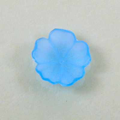 German Plastic Flower with Recess - Round 18MM MATTE SAPPHIRE