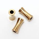 Brass Bead - Lead Safe Machine Made Concave Tube 11x4MM RAW BRASS