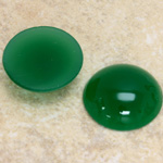 Glass Medium Dome Cabochon - Round 21MM CHRYSOPHRASE