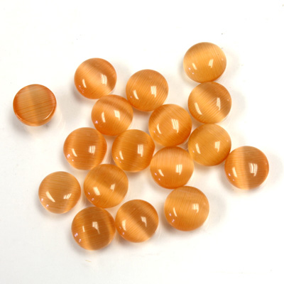 Fiber-Optic Cabochon - Round 06MM CAT'S EYE COPPER