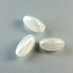 Plastic  Bead - Mixed Color Smooth Beggar 22x12MM MOON WHITE