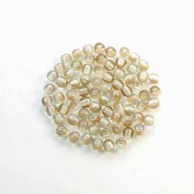 Czech Pressed Glass Bead - Smooth Round 03MM CLARIT