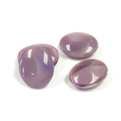 Glass Point Back Buff Top Stone Opaque Doublet - Oval 12x10MM AMETHYST MOONSTONE