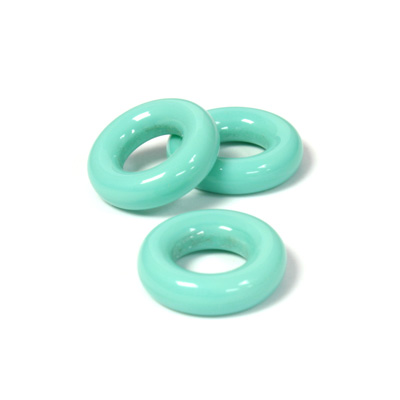 Czech Pressed Glass Ring - 14MM TURQUOISE