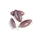 Glass Point Back Buff Top Stone Opaque Doublet - Navette 15x7MM AMETHYST MOONSTONE