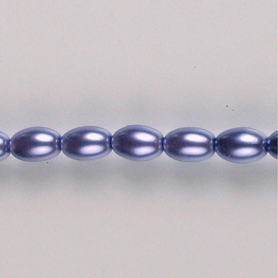 Czech Glass Pearl Bead - Oval 06x4MM LILAC 70429