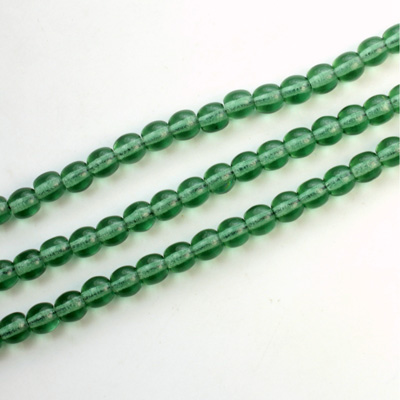 Czech Pressed Glass Bead - Smooth Round 04MM TURMALINE