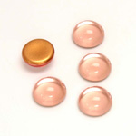 Glass Medium Dome Foiled Cabochon - Round 11MM ROSALINE