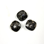 Cut Crystal Point Back Fancy Stone Foiled - Square Antique 10MM BLACK DIAMOND