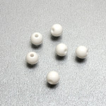 Plastic Bead - Opaque Color Smooth Round 06MM WHITE