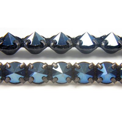 Preciosa Metal Spike Banding 1 Row - Round 19SS BLUE FLARE/BLACK