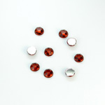 Plastic Flat Back Foiled Chaton Rose - Round 20SS SMOKE TOPAZ