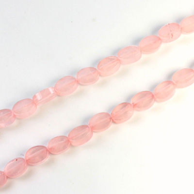 Gemstone Bead - Flat Top Oval 07x5MM ROSE QUARTZ