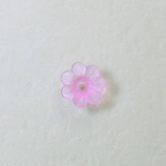 Plastic Flower with Center Hole - Round 10MM MATTE ROSE