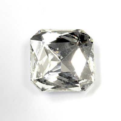 Cut Crystal Point Back Fancy Stone Foiled - Square Octagon 23MM CRYSTAL