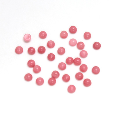 Glass Medium Dome Cabochon - Round 03MM MOONSTONE PINK