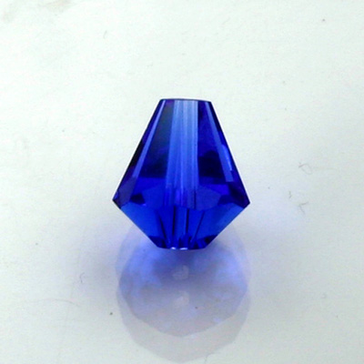 Chinese Cut Crystal Bead - Cone 10x9MM SAPPHIRE