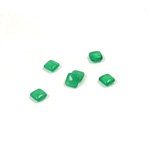 Glass Low Dome Buff Top Cabochon - Square 04x4MM CHRYSOPHRASE