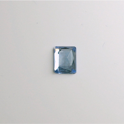 Glass Flat Back Foiled Rauten Rose - Cushion 10x8MM LT SAPPHIRE