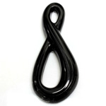 Plastic Opaque Color Smooth Figure Eight Link 58x25MM JET