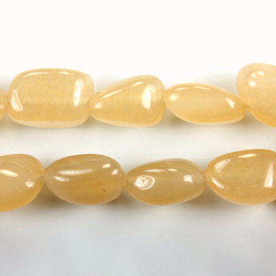 Gemstone Bead - Smooth Nugget 15x11MM Dyed QUARTZ Col. 05 BEIGE