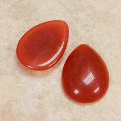 Glass Medium Dome Cabochon - Pear 25x18MM CORNELIAN