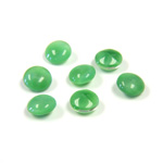Glass Point Back Buff Top Stone Opaque Doublet - Round 30SS GREEN MOONSTONE