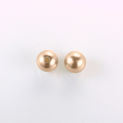 Czech Glass Pearl 1-Hole Ball - 08MM DARK ROSE 70425