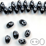 Preciosa Czech Glass 2-Hole Seed Bead - Twin 2.5x5MM IRIS SPHINX 49102 Strung