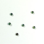 Glass Medium Dome Coated Cabochon - Round 03MM LUSTER GREEN