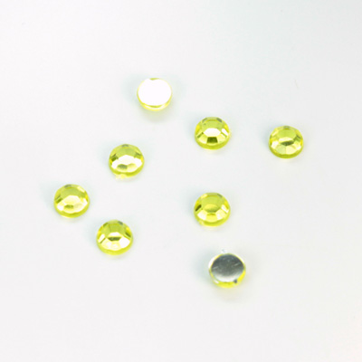 Plastic Flat Back Foiled Rose Cut Rhinestone - Round 05MM (21ss)  JONQUIL