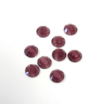 Fiber-Optic Flat Back Stone with Faceted Top and Table - Round 05MM CAT'S EYE PURPLE