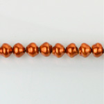 Czech Glass Pearl Bead - Snail Shell 06MM PUMPKIN 14321