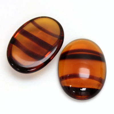 Glass Medium Dome Cabochon - Oval 25x18MM TORTOISE