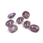 Glass Point Back Buff Top Stone Opaque Doublet - Oval 08x6MM AMETHYST MOONSTONE