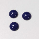 Plastic Flat Back Opaque Cabochon - Round 11MM LAPIS BLUE