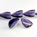 Chinese Cut Crystal Bead - Fancy 25x14MM VIOLET