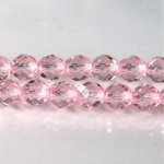 Czech Glass Fire Polish Bead - Round 08MM LT PINK